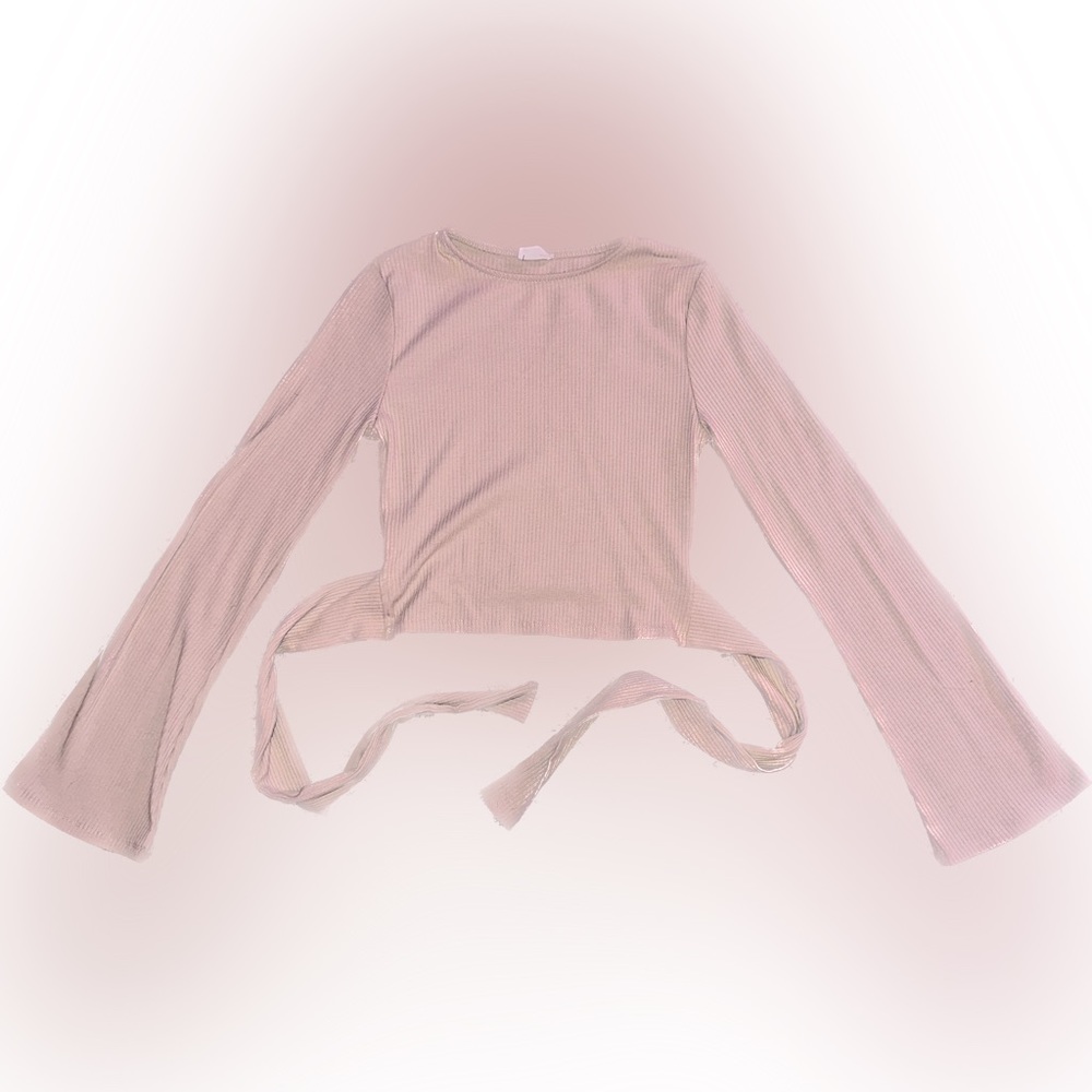 Medium Form Fitted Long Sleeve Crop Shirt
